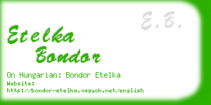 etelka bondor business card